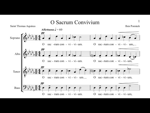 O Sacrum Convivium by Ben Ponniah (with sheet music)