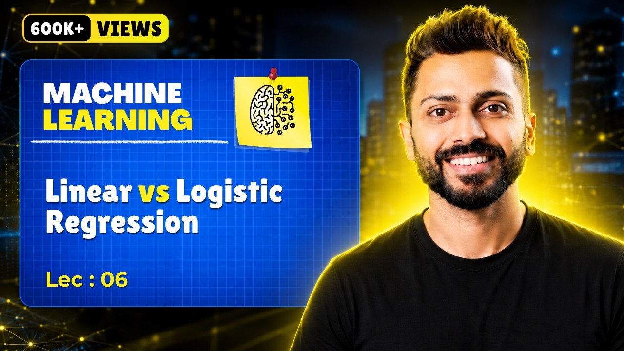 Lec-6: Linear Regression Vs. Logistic Regression | Supervised Learning | Machine Learning