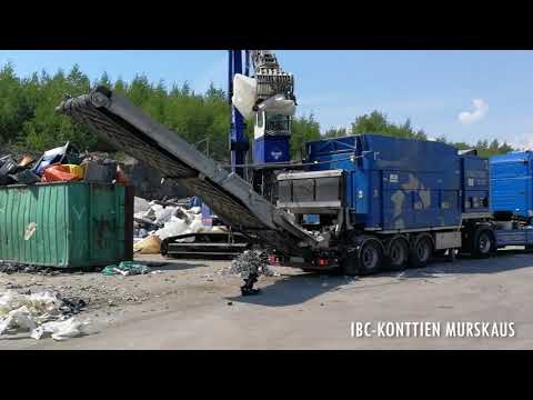 Teuton Z55-murskain: IBC-konttien ja muovikalvon murskaus