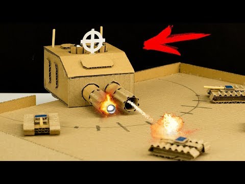 DIY Cannon Battle Marble Board Game from Cardboard at Home