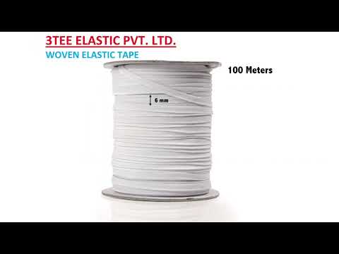 Polyester white woven garment elastic tape, for garments, si...