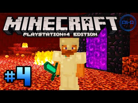Minecraft PS4 gameplay Part 4 - "NETHER PORTAL!" - (Playstation 4 Minecraft / Xbox One Minecraft)