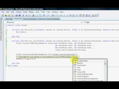 VB.NET Tutorial: Working With Data(5) Add itmes to Database