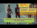 Gout Gout 100m 9 99 Seconds 2025 Australian Athletics Championships U20 Mens Final Winner