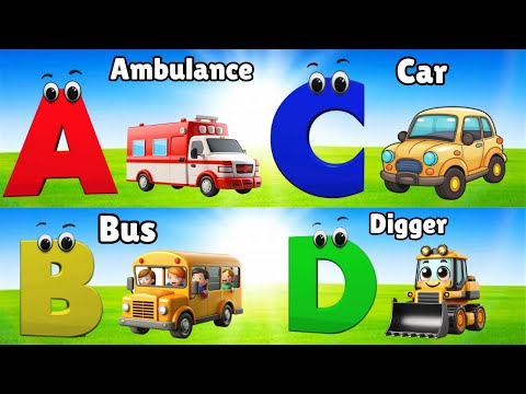 ABC Song Phonics, Transportation Song, ABC Song, Alphabet Educational Song A to Z for kids