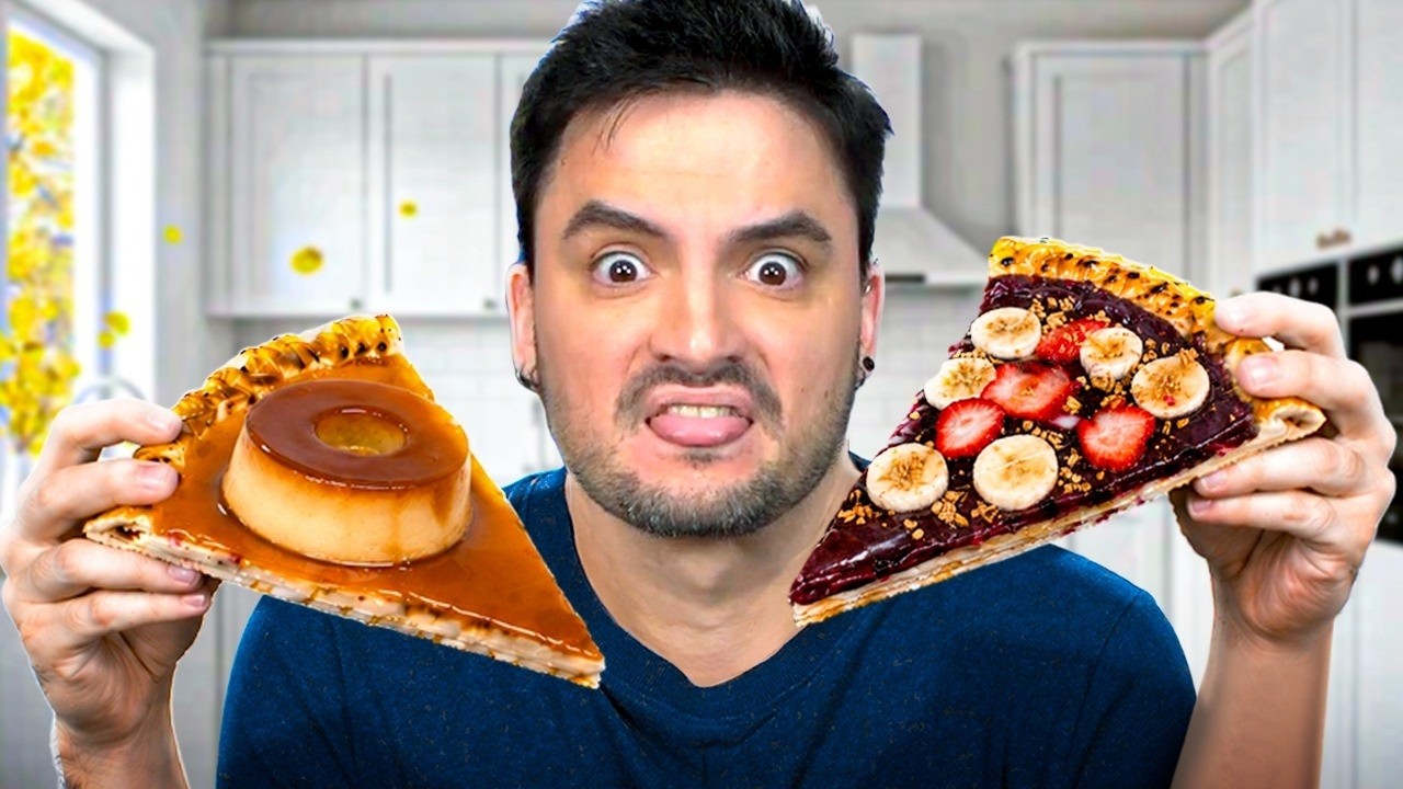 PROVANDO PIZZAS DOCES NUNCA FEITAS ANTES!