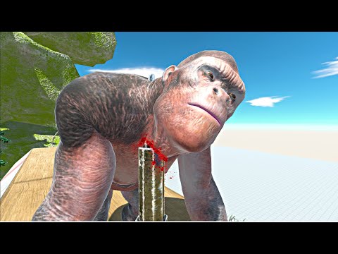 SCARY SPIKE TRAP BRIDGE - Animal Revolt Battle Simulator #arbs