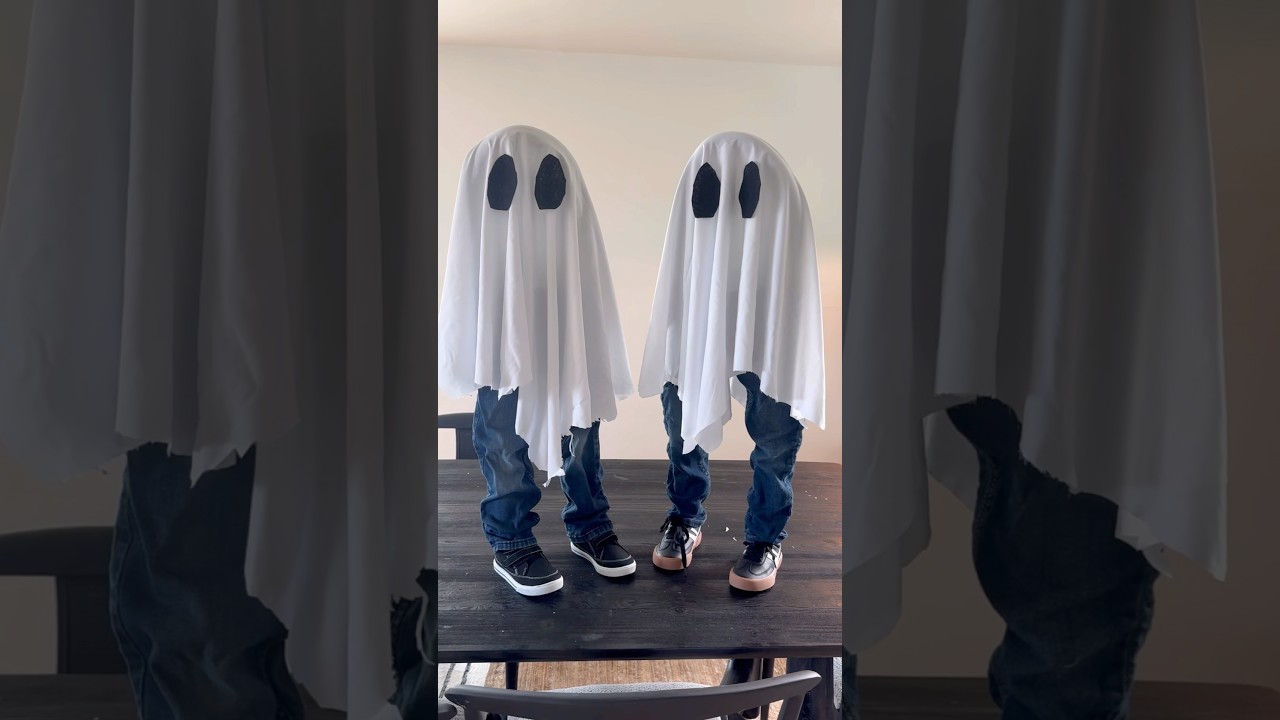 DIY Ghost Kids! 🤯👻 #halloween #halloweendecor #diyhalloween