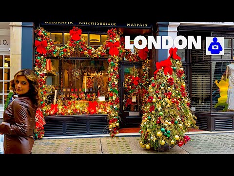 Christmas MAYFAIR London 2025 | Festive Luxury Shopping & Iconic Decorations | 4K