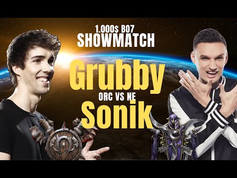 1.000$ Showmatch - Grubby (ORC) vs Sonik (NE) - BO7 - Cast by Tak3r - Warcraft 3 Reforged