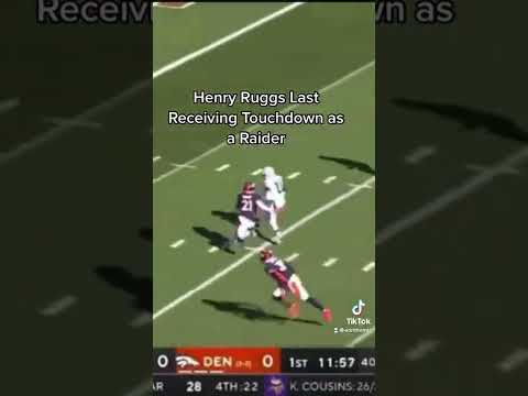 Henry Ruggs First and Last Receiving Touchdown as a Raider tiktok #shorts
