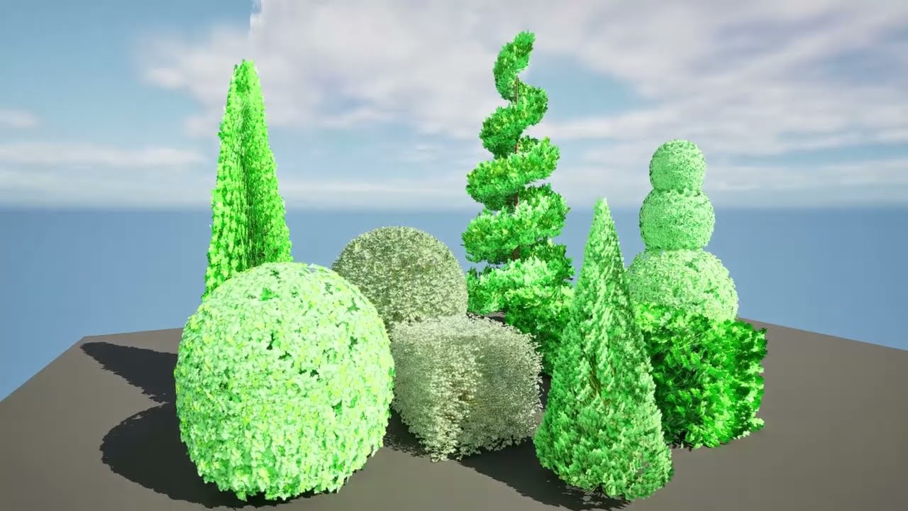 Suffruticosa Boxwood Collection for 3d Landscape 3D Model