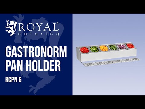 video - Gastronorm Pan Holder - Incl 6 1/6 Gastronorm Containers with Lids