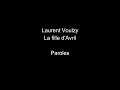 Laurent Voulzy-La fille d'Avril-paroles
