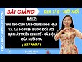 Bài 7. Vai trò của tài nguyên khí hậu và tài nguyên nước đối với sự phát triển kinh tế – xã hội của nước ta