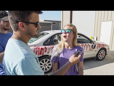 Destroying My Girlfriend's Car and Surprising Her With a New One!