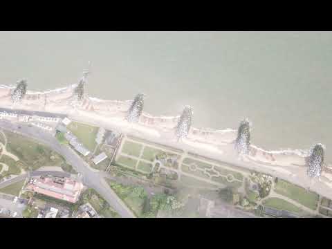 4K Drone Felixstowe beach