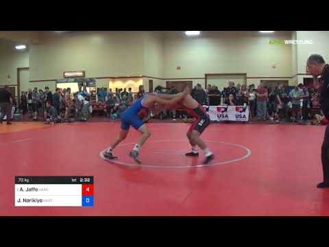 2018 Marine Corps US Open/UWW Junior Freestyle 70 Rnd Of 64 - AJ Jaffe (Harv) Vs. Joshua Norikiyo