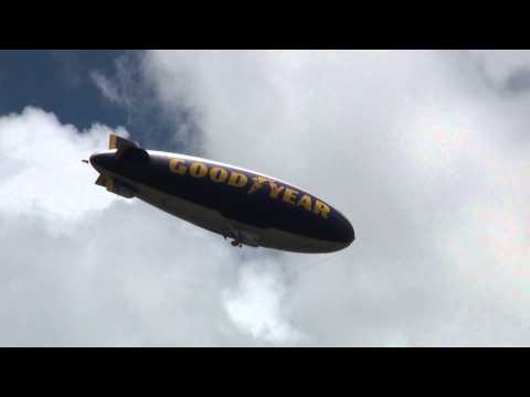 Goodyear Blimp Flying Over My House in HD