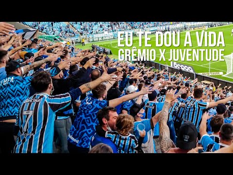 "Grêmio 3 x 2 Juventude - Eu te dou a vida / Gol Diego Souza" Barra: Geral do Grêmio &bull; Club: Grêmio