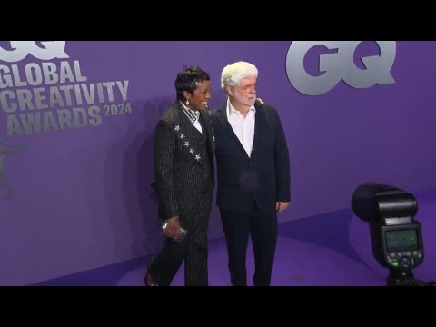 George Lucas, Lewis Hamilton, Hunter Schafer attend GQ Creativity Awards