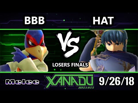 S@X 269 SSBM -  BBB (Falco) Vs.  hat (Marth) Smash Melee Losers Finals