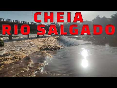 CHEIA NO RIO SALGADO EM AURORA ÁGUAS PARA AÇUDE CASTANHÃO CEARÁ HOJE 07/03/2026