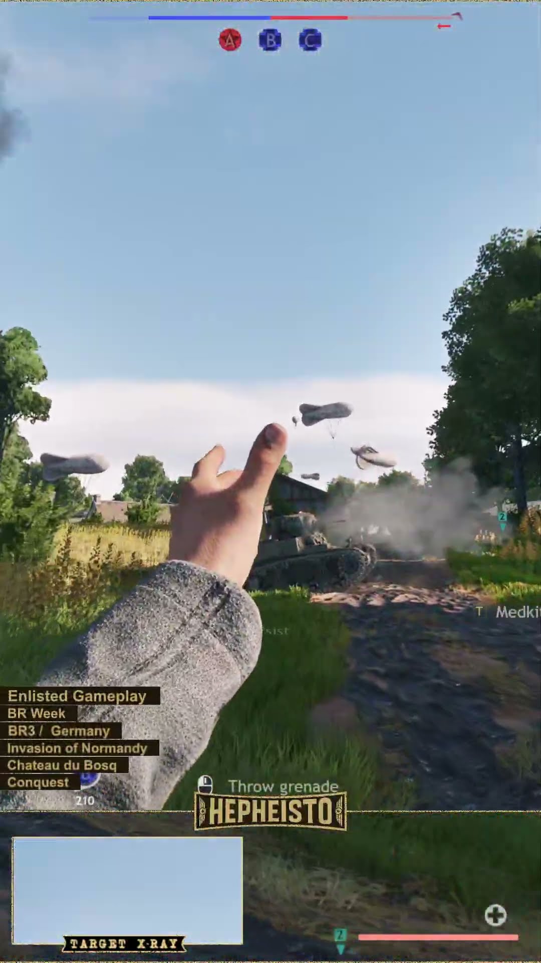 Partisan eliminates Tank M3 Stuart with Explosion Pack
