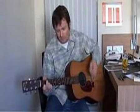 Willy Vlautin in a motel room