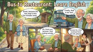 Bus to Restaurant: Learn English | English For Beginners | Practice Daily English | English Improve