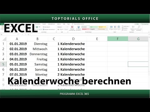 Calculate calendar week from a date in Excel