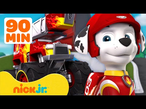 PAW Patrol Rescue Wheels Adventures! #2 w/ Marshall 🚗 90 Minutes | Nick Jr.