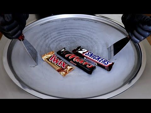 TWIX & MARS & SNICKERS - Ice Cream rolls | satisfying Food Transformation with Chocolate Bars - ASMR