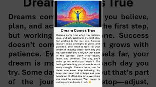 Dreams Come True #affirmations #boostyourconfidence #risebeyond #dreams #true