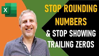 How to Get Excel Not to Round Numbers | Remove Trailing Zeros After Decimal  |