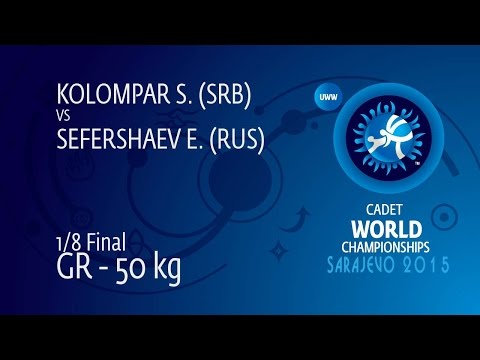 1/8 GR - 50 kg: E. SEFERSHAEV (RUS) df. S. KOLOMPAR (SRB) by TF, 9-0