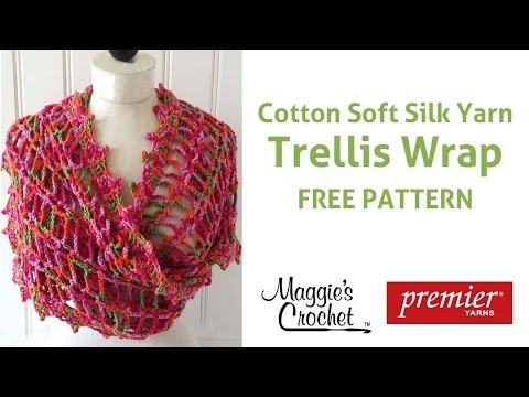 Trellis Wrap Free Crochet Pattern - Right Handed