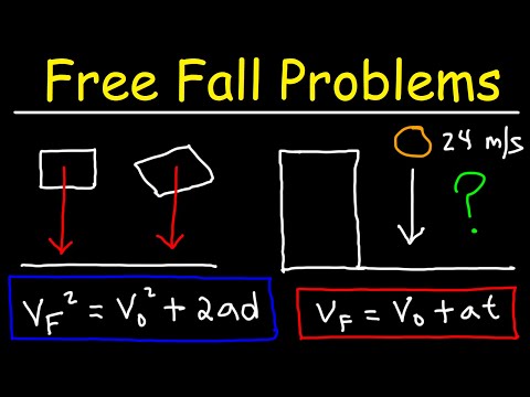 Free Fall Physics Problems - Acceleration Due To Gravity