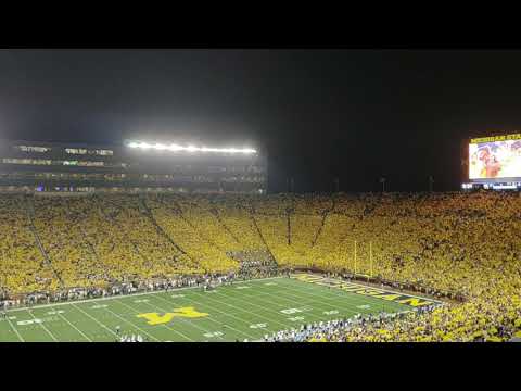 Crowded big house singing Mr Brightside. 9/11/21 maize out vs Washington
