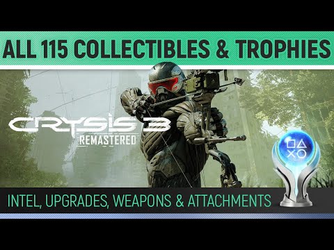 Crysis 3 Remastered - All Collectibles & Trophies 🏆 Intel, Weapon Attachments, Upgrades & Weapons