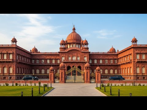 The Royal Majesty – Red & Bronze Palace in Daylight | Cinematic Luxury Architecture Tour