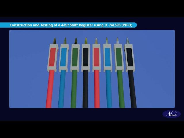 Construct and test four bit PIPO register