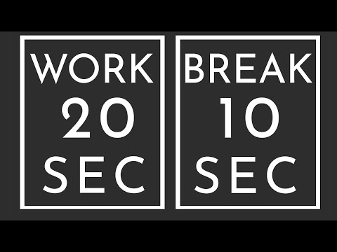 BEST SPORT INTERVAL TIMER - 20 sec Exercise / 10 sec Break / 20 Rounds / GYM TABATA HIT - TIMER