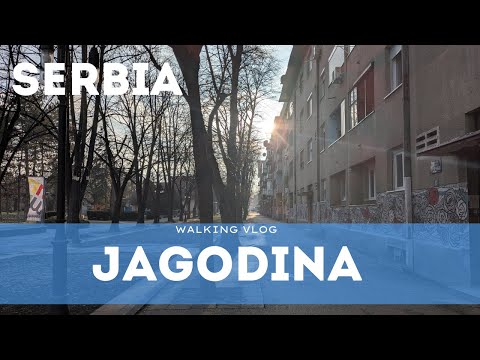 Architecture of a small town  is charming - Jagodina, Serbia  -  December2025 - 4K Walking tour