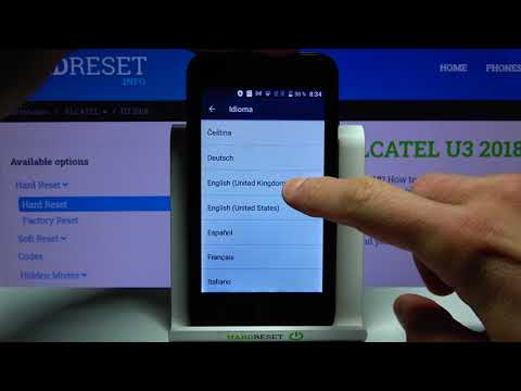 Cómo cambiar el idioma en ALCATEL U3 - poner ALCATEL en otro idioma