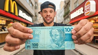 24 HORAS COMENDO COM R$100,00 EM RESTAURANTE CARO! 