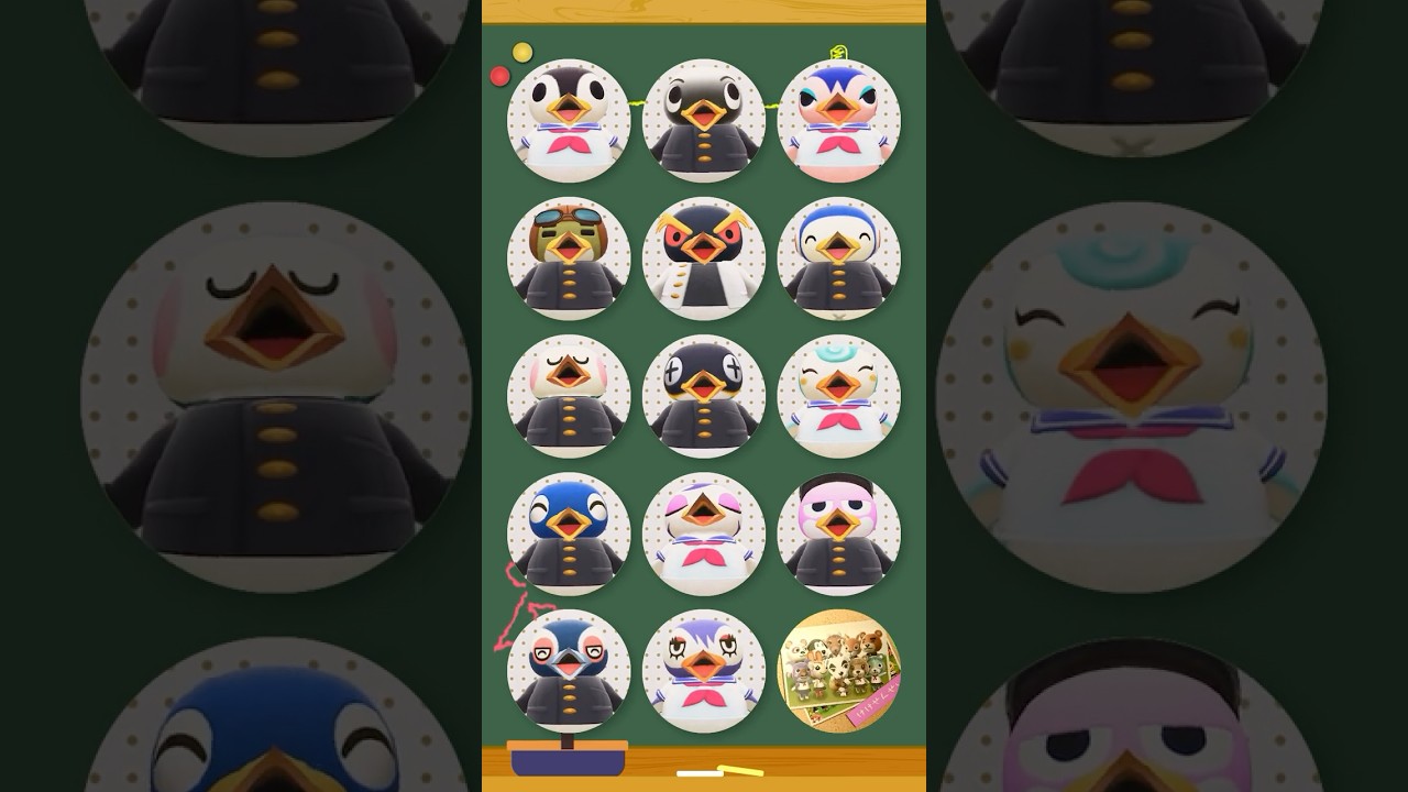【けけせんせい】全14種のペンギンだけの学園生活 #あつ森 #けけアイドル #animalcrossing #あつまれどうぶつの森