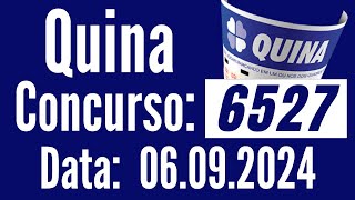 RESULTADO da QUINA 6527, Resultado Quina, QUINA de hoje, Quina 6/09,