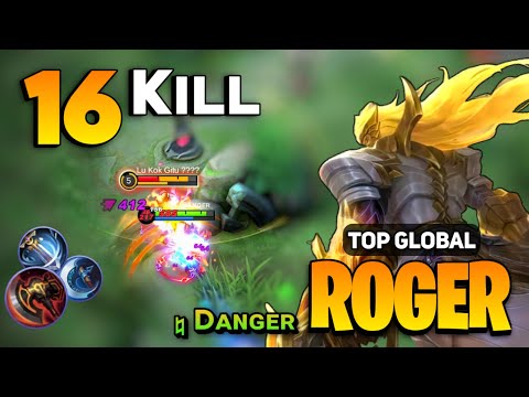 Aggressive Roger M3 Nonstop Killing [ Top Global Roger Best Build ] ♮ Dᴀɴɢᴇʀ - Mobile Legends