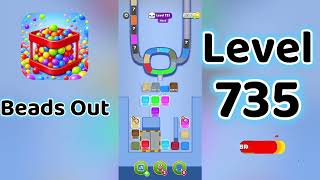Beads Out Level 735 Walkthrough 🧩✨ | Tricky Bead Puzzle Solution | Go Answer
